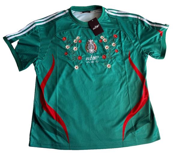 Joga Bonita Other - Joga Bonito Mexico Embroidered Soccer Jersey Green Floral #10 Men’s L NWT